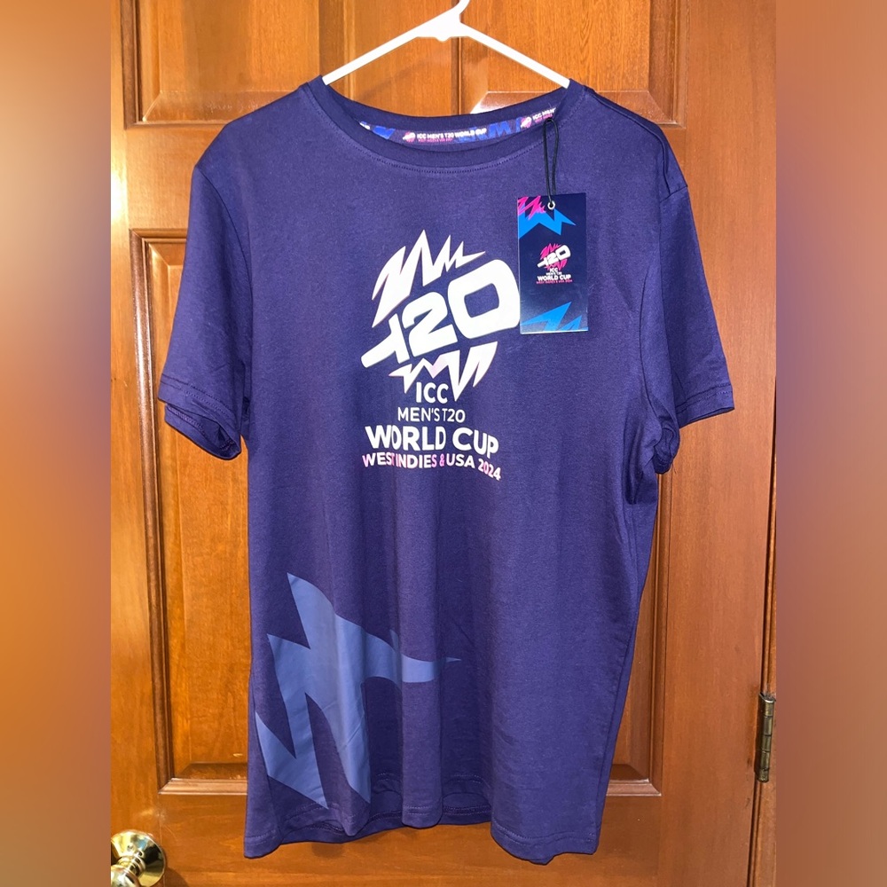 ICC Men’s T20 World Cup West Indies & USA 2024 Official Logo Purple T-shirt